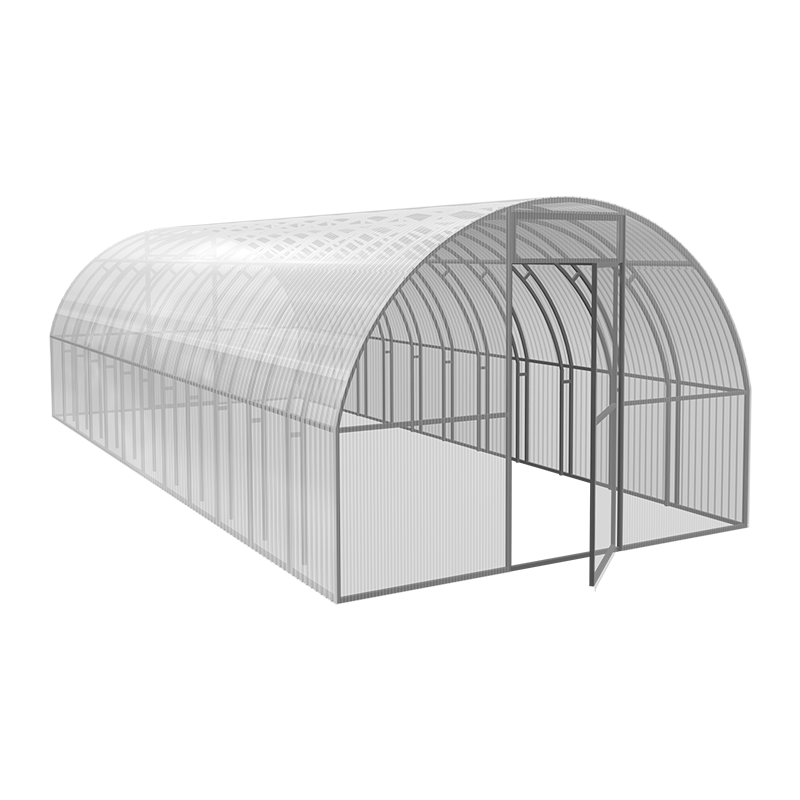 Теплица Сибирская усиленная 8x3 м, каркас 20x20 мм, оцинков.