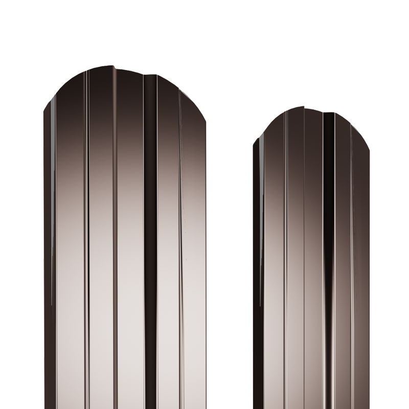 Штакетник металлический 130 мм М-Премиум 1500 мм фигурный ДВС PE 0,45 мм RAL8017