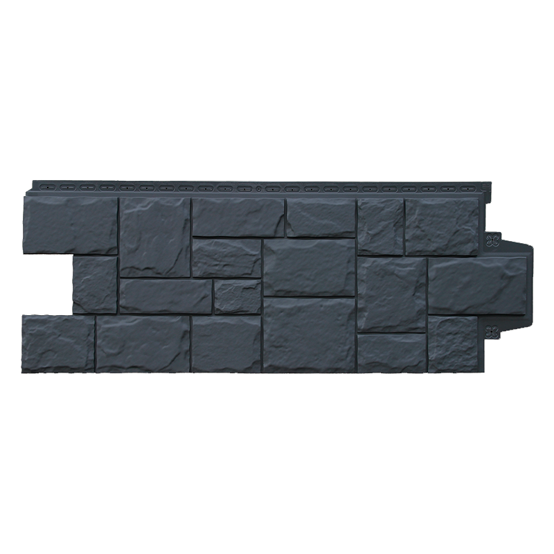 Фасадная панель Grand Line Classic Крупный камень Графит