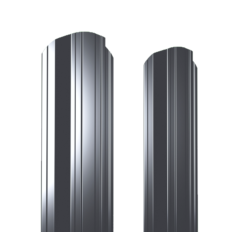Штакетник металлический 125 мм П-образный 2000 мм фигурный ДВС PE 0,45 мм RAL7024