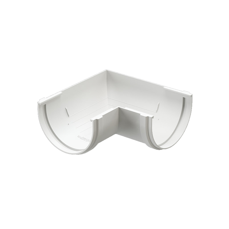 Угол желоба универсальный 90° Docke PREMIUM D120 Пломбир RAL9003