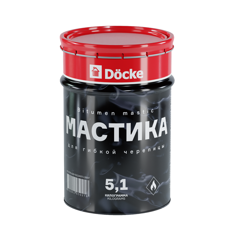 Мастика кровельная Docke PIE 5 л. 5,1 кг.