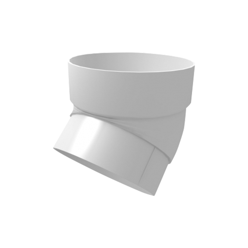 Колено трубы 45° Grand Line ПВХ Классика D87 Белый RAL9003