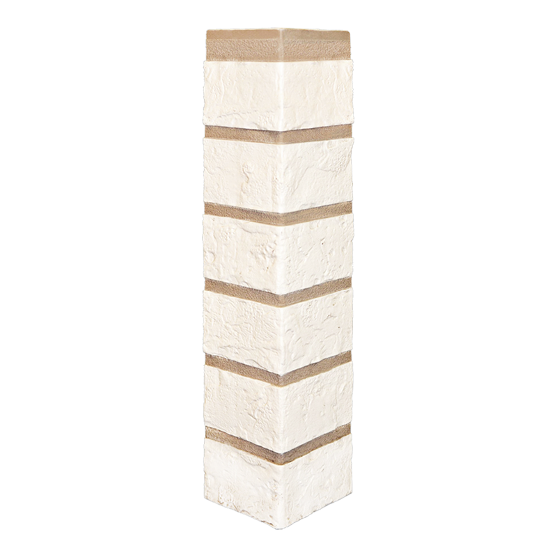 Внешний угол для фасадной панели NoBrand Кирпич Белый