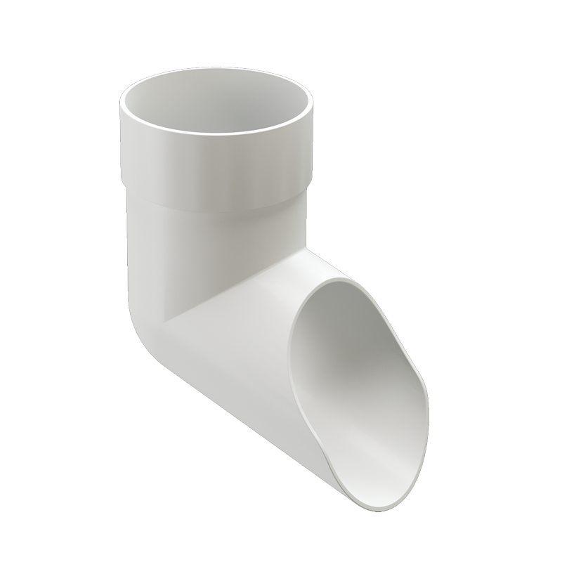 Колено сливное Docke PREMIUM D85 Пломбир RAL9003