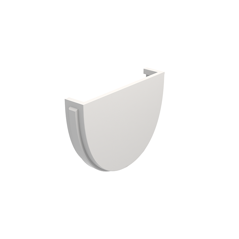 Заглушка желоба универсальная NoBrand D120 Пломбирный RAL9003