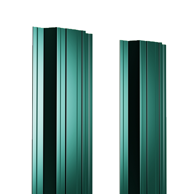 Штакетник металлический 125 мм П-образный 1800 мм прямой PE 0,4 мм RAL6005