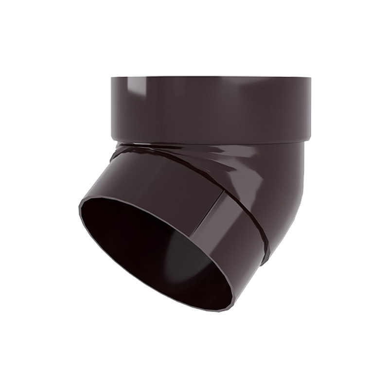 Колено трубы 67° Grand Line ПВХ Классика D87 Коричневый RR32