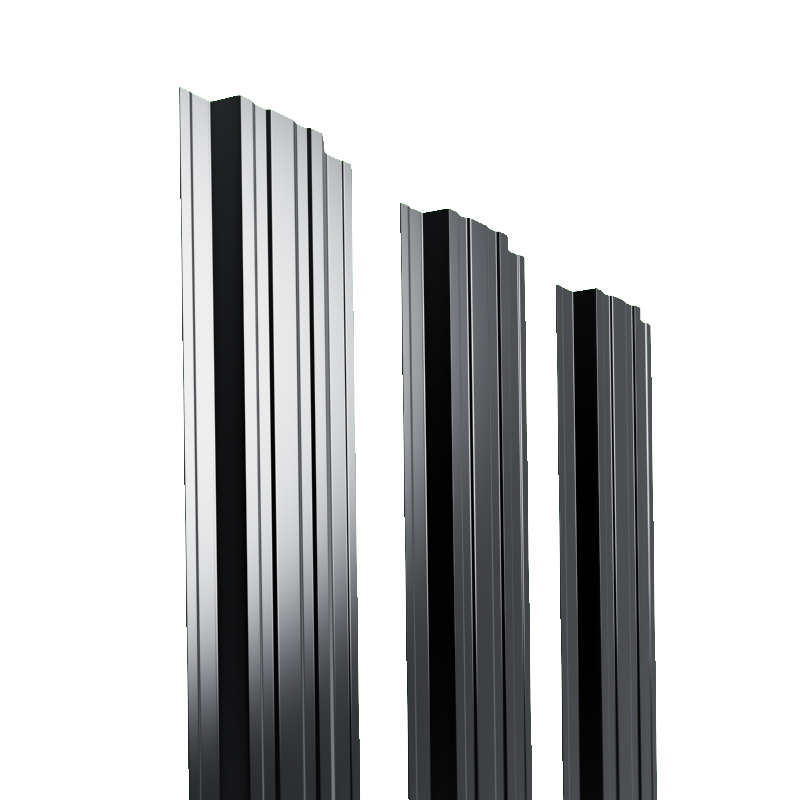 Штакетник металлический 105 мм П-образный Slim 2000 мм прямой ДВС PE 0,45 мм RAL7024