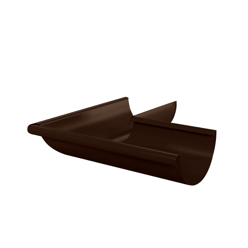 Угол желоба внешний 90° Металл Профиль МП Престиж D125 RAL8017 Коричневый