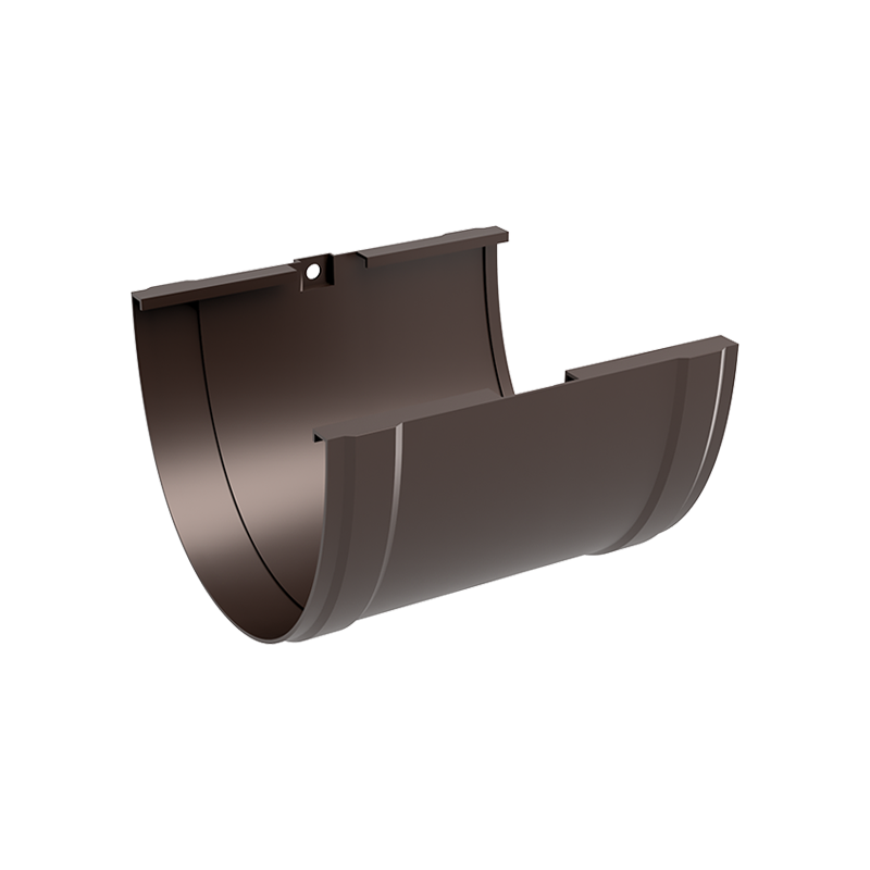 Соединитель желоба NoBrand D120 Шоколадный RAL8019