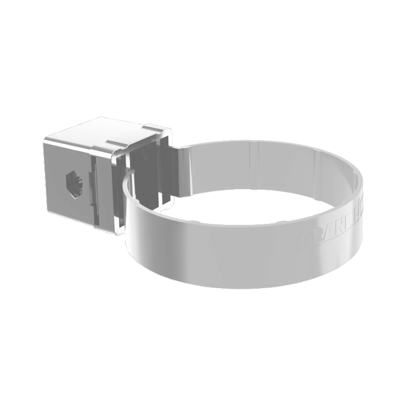 Хомут трубы Kliker Grand Line ПВХ Классика D87 Белый RAL9003