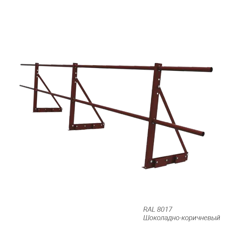 Кровельное ограждение для фальцевой кровли Русь Эконом F 25 мм RAL заказ 3000 мм 1,2 м
