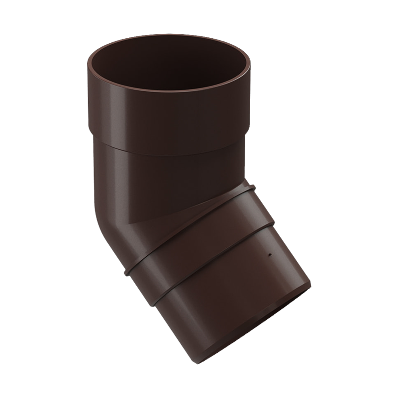 Колено трубы 45° Docke PREMIUM D85 Шоколад RAL8019