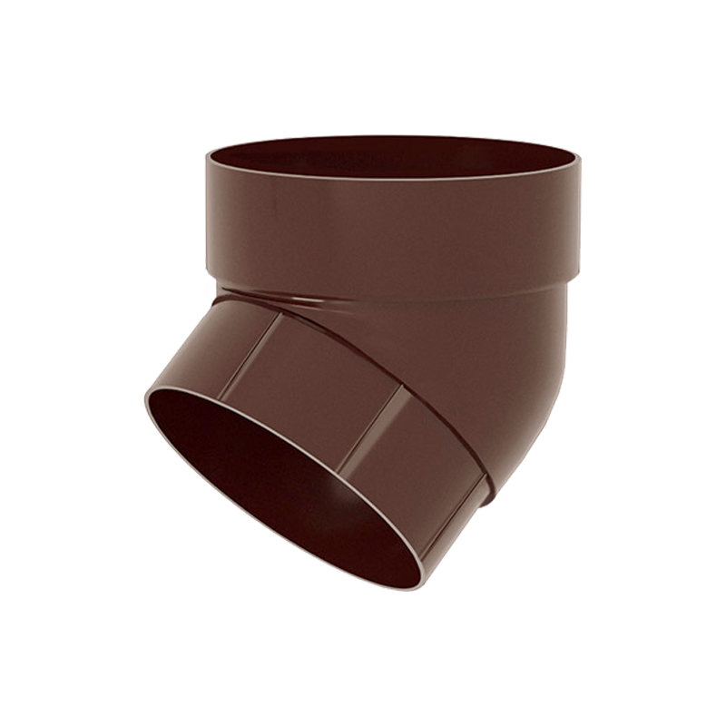 Колено трубы 67° Grand Line ПВХ Классика D87 Шоколад RAL8017