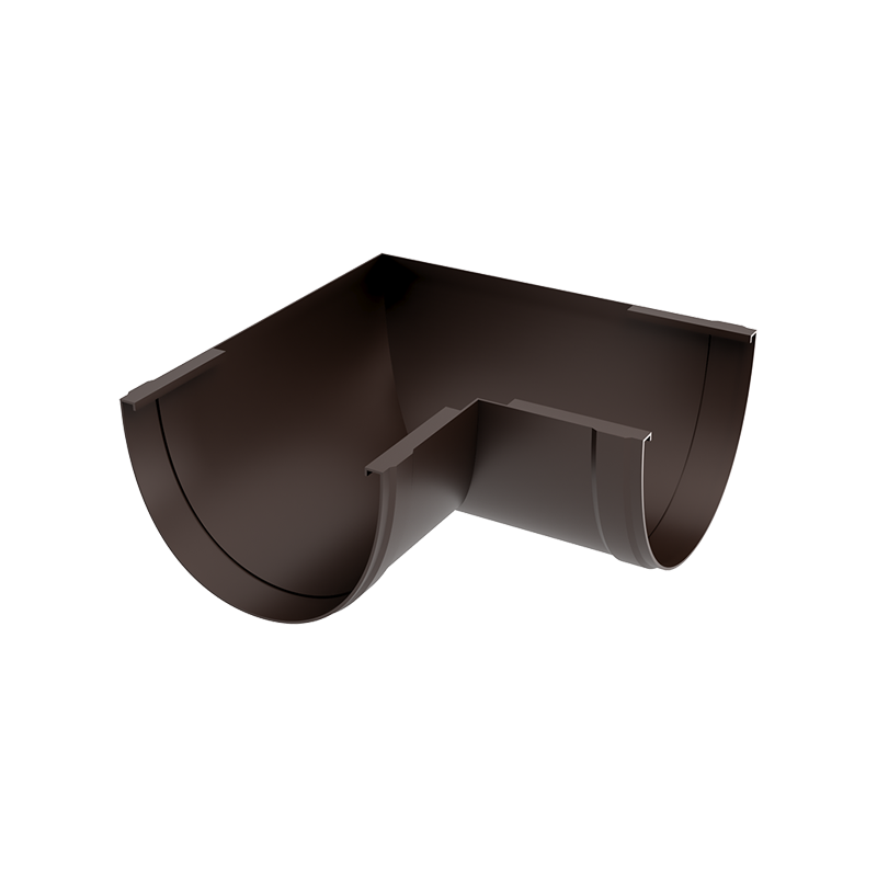 Угол желоба универсальный 90° NoBrand D120 Шоколадный RAL8019