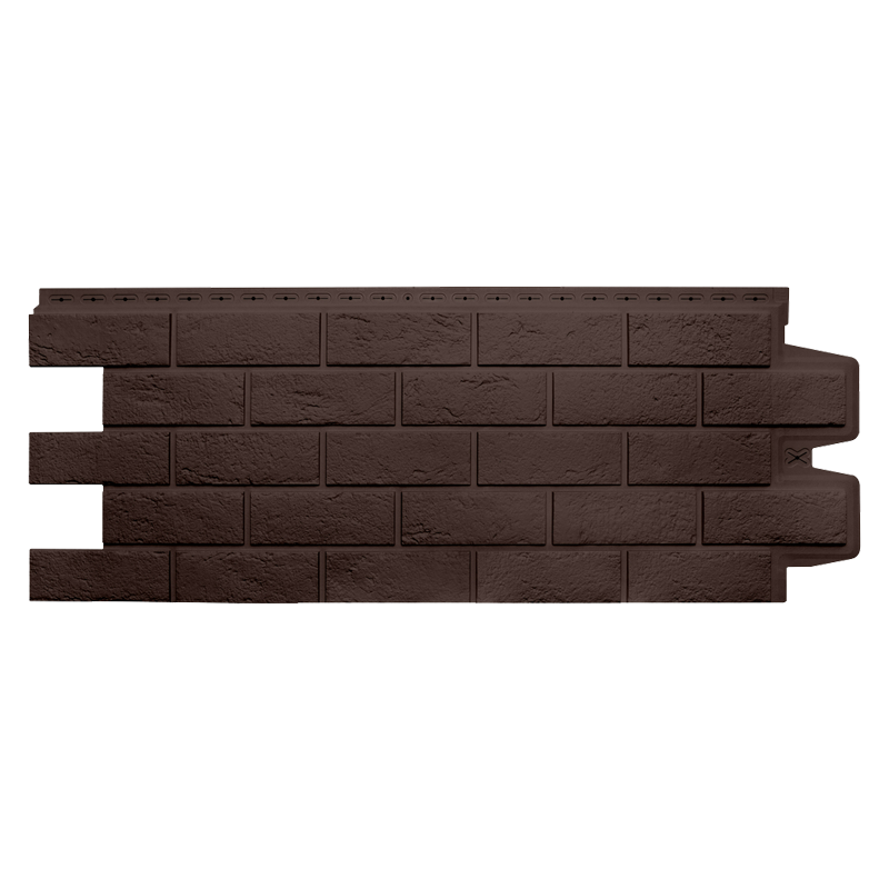 Фасадная панель Grand Line Classic Состаренный кирпич Шоколадный