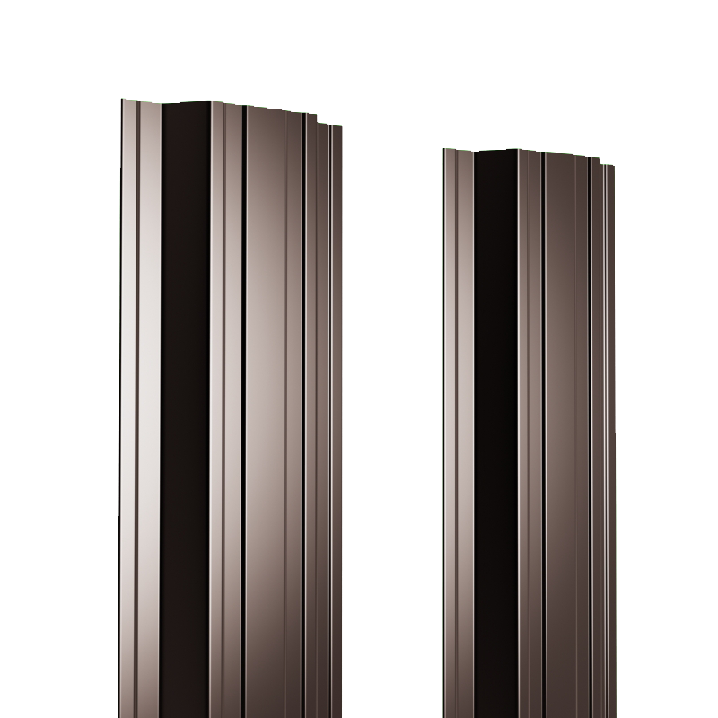 Штакетник металлический 125 мм П-образный 2000 мм прямой ДВС PE 0,45 мм RAL8017