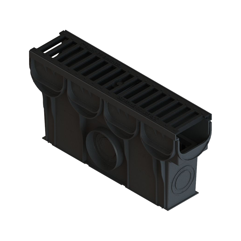 Пескоуловитель ПУ-10.14.25-ПП S'park DN100 пластиковый с решеткой 500x133 мм H250 0888033 Standartpark