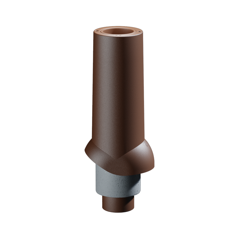 Канализационный выход Premium ИЗЛ-110/500 Docke RR32 Темно-коричневый изолированный