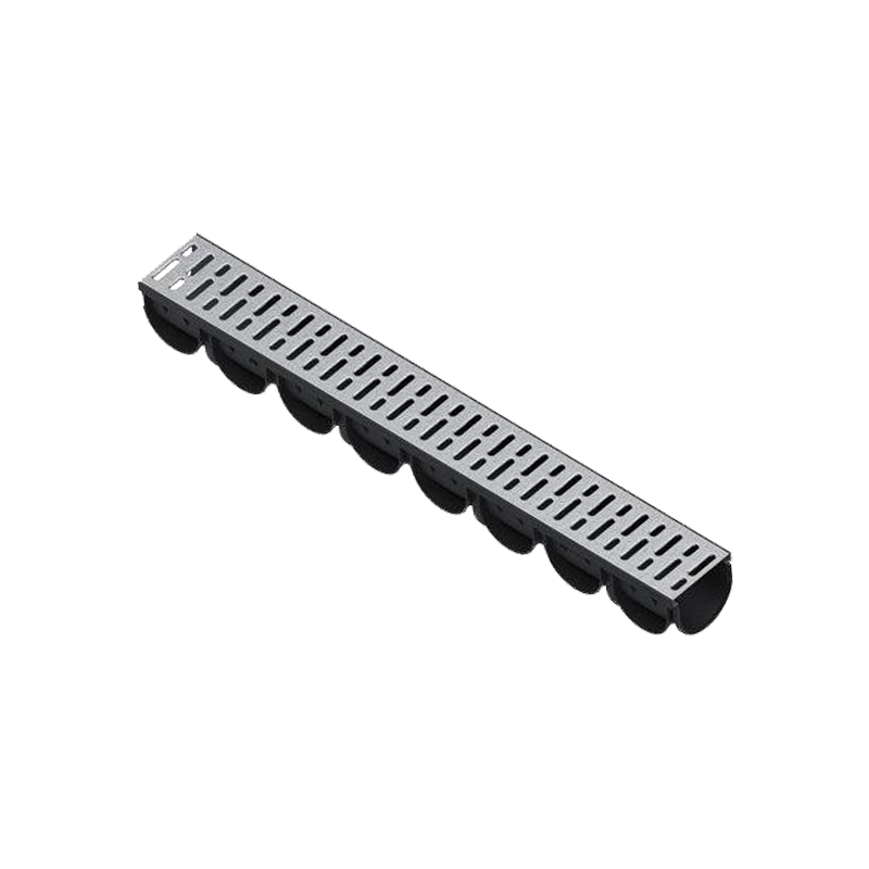 Канал (лоток) водоотводный ЛВ-10.14.10 S'park 3 DN100 пластиковый с решеткой 1000x130 мм H100 088201 Standartpark