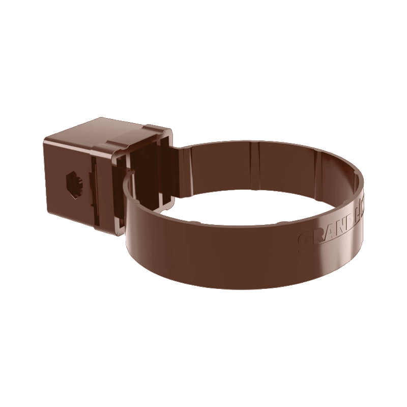 Хомут трубы Kliker Grand Line ПВХ Классика D87 Шоколад RAL8017