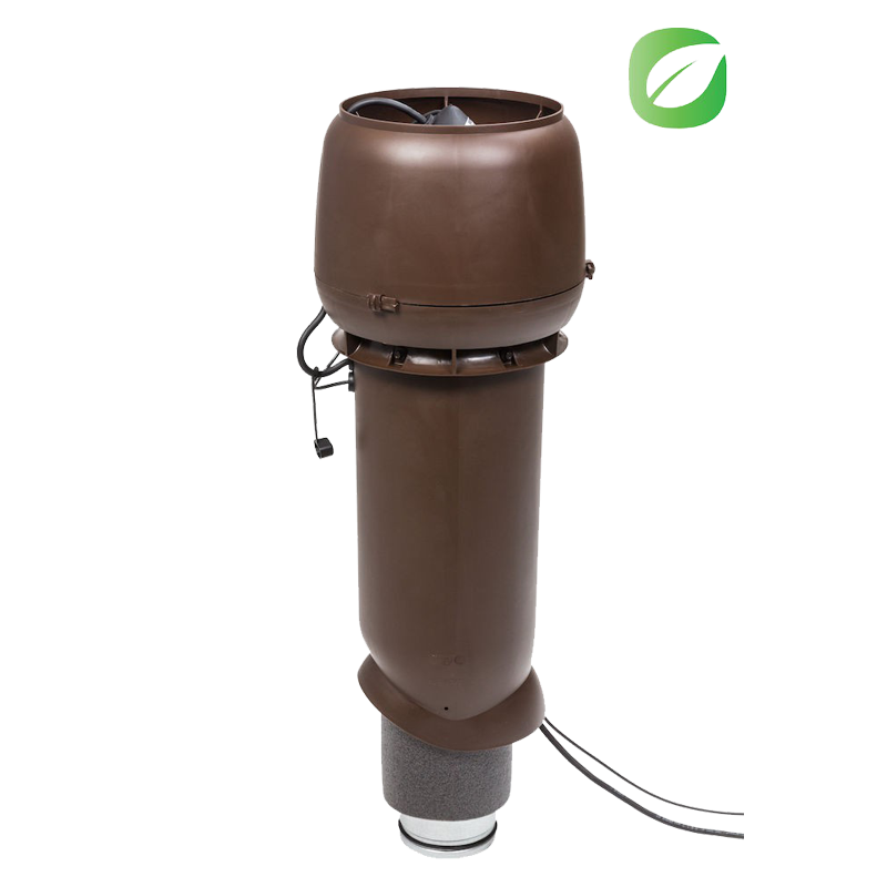 Электровентилятор с шумопоглотителем ECo190P/Ø125/700 Vilpe RR32 Коричневый изолированный