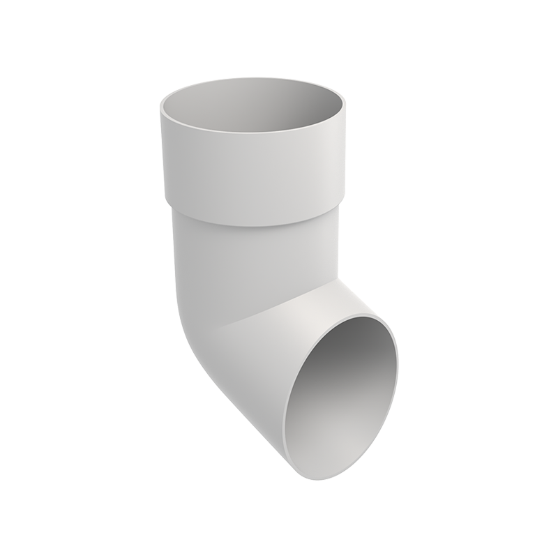 Колено сливное NoBrand D85 Пломбирный RAL9003