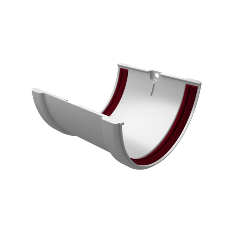 Соединитель желоба Grand Line ПВХ Классика D120 Белый RAL9003