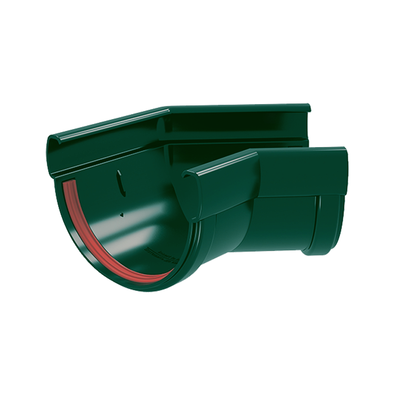 Угол желоба универсальный 135° Grand Line ПВХ Дизайн D135 Зеленый RAL6005 в Санкт-Петербурге