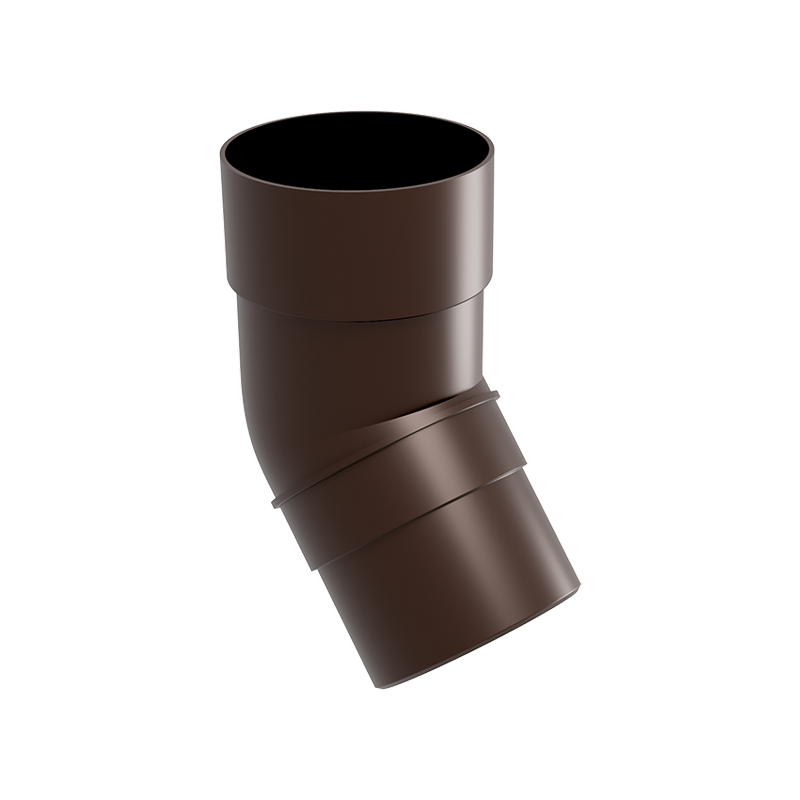 Колено трубы 45° NoBrand D85 Шоколадный RAL8019
